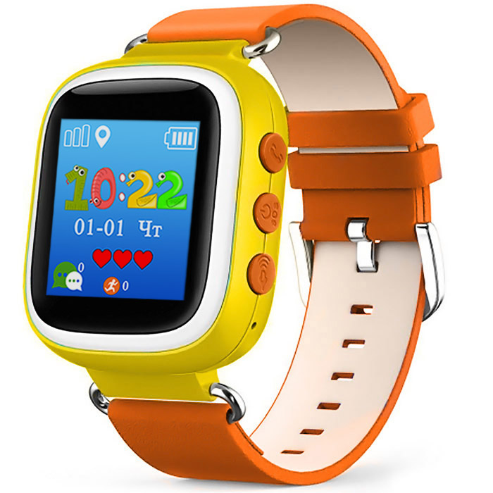 Детские часы с GPS Baby Watch Q60s оранжевые