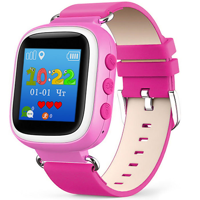Детские часы с GPS Baby Watch Q60s розовые