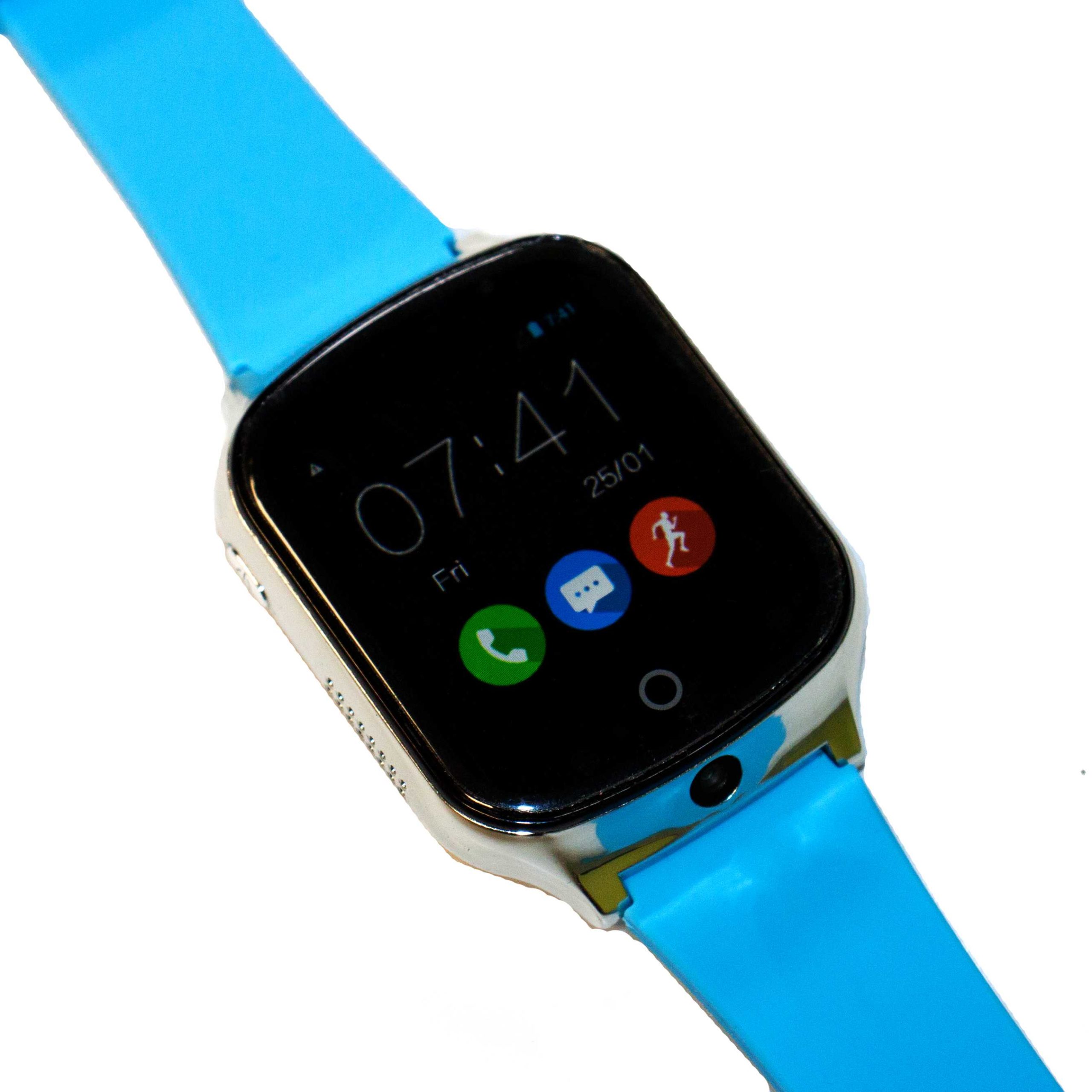 Детские часы с GPS GW1000S (T100) Smart Baby Watch голубые — изображение 3
